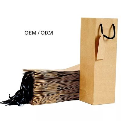 브랜드 판지 패킹상자는 핸들과 휘스키 와인 알코올 병 선물 가방을 리쿼르