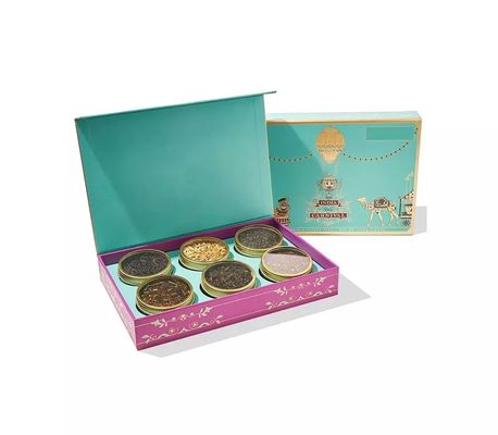Lid로 상자, 맞춘 금속 차 양철통을 패키징하는 OEM / ODM 차