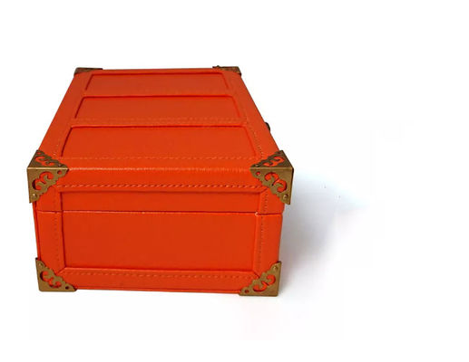 MDF PU 가죽 상자 Flocking 향수 여행 가방 선물 상자 Handmade