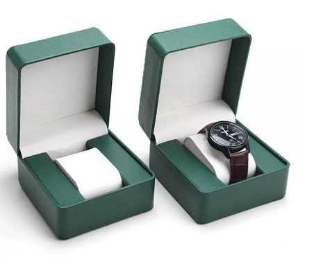 라운드 모서리 PU 가죽 시청 스토리지 박스 플립커버  11X10X7.5cm