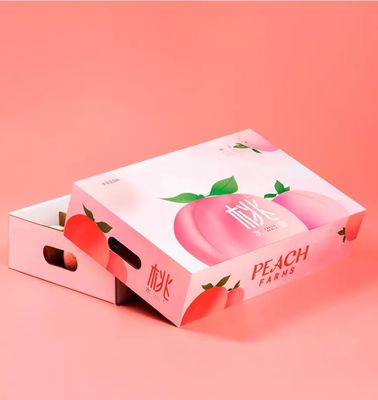 상자를 싸는 사과에 니스를 칠하는 상자를 패키징하는 골판지 과일
